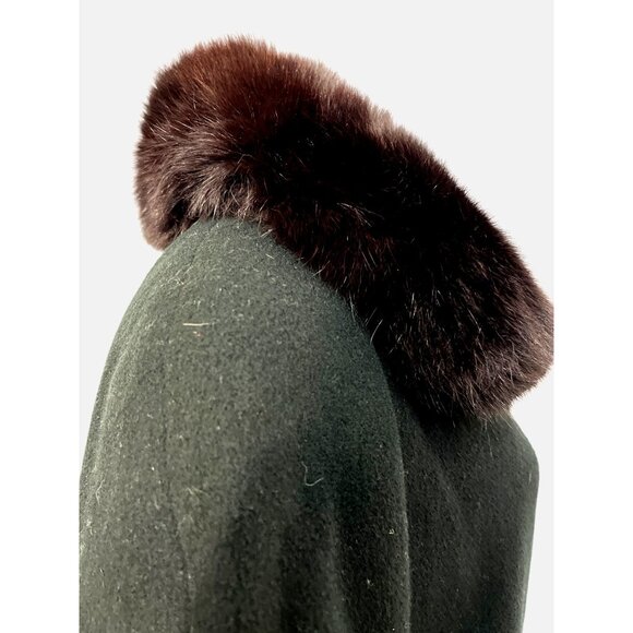 J Percy for Marvin Richards Lord & Taylor Black Faux Fur Long Coat Jacket - Picture 3 of 10